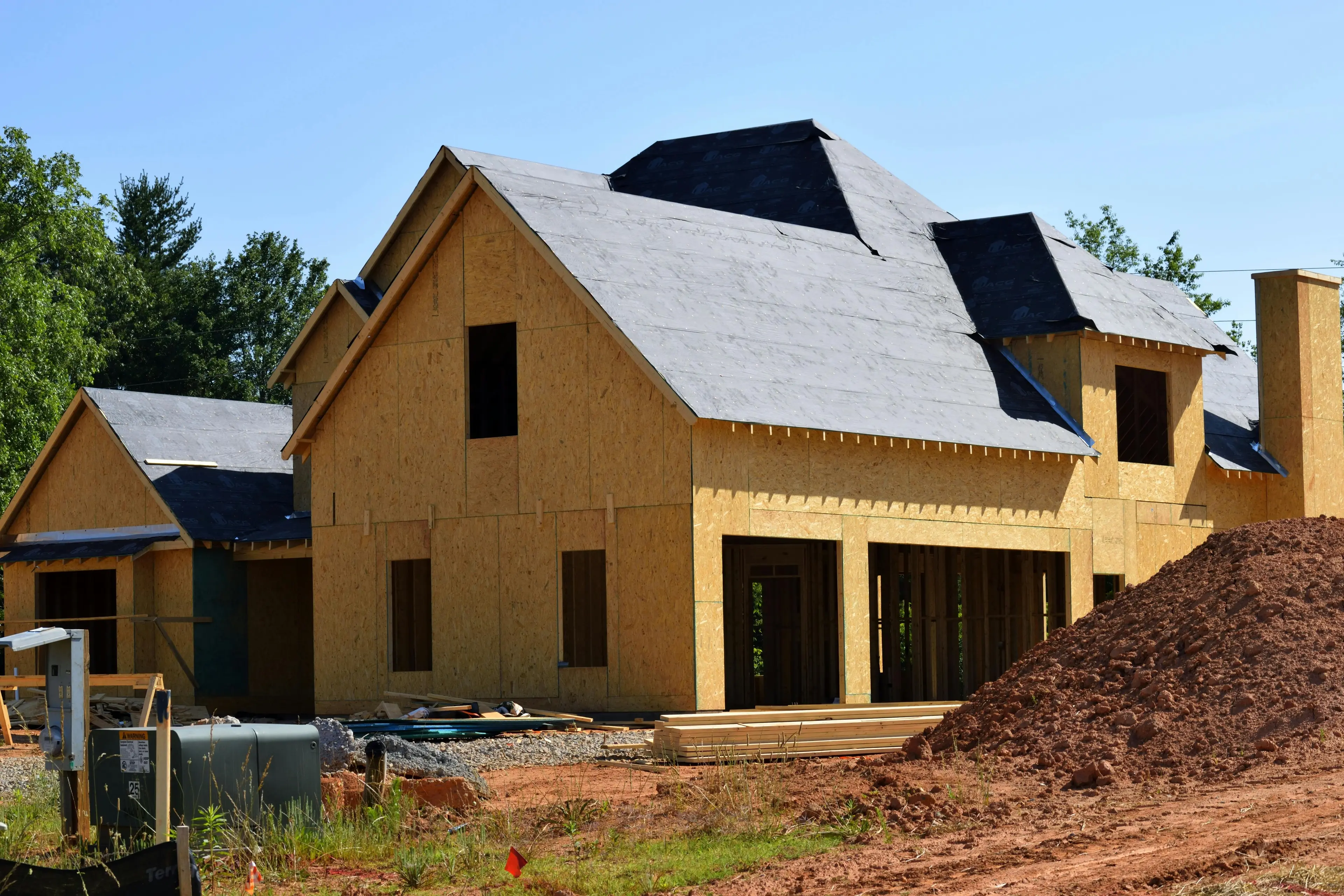 Custom home construction project showcasing quality craftsmanship and modern design